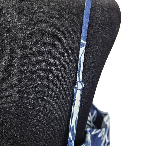 Tropical Womens Size XL Linen Rayon Leaf Print Button Up Sundress Casual Summer - Picture 6 of 10